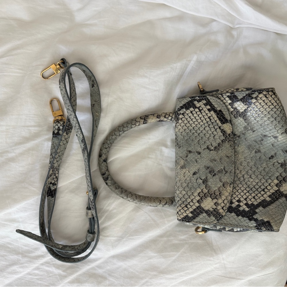 By Far Snake Print Handbag